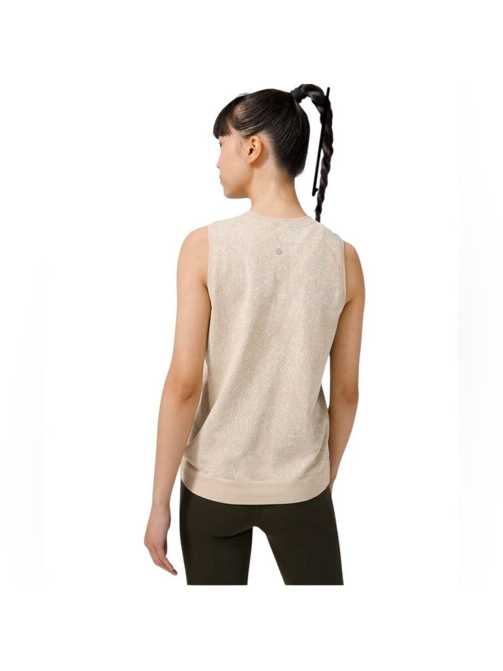 Lululemon Swiftly Breathe Tank Top Women 12 Tan Sleeveless Athleisurecore - Picture 2 of 8